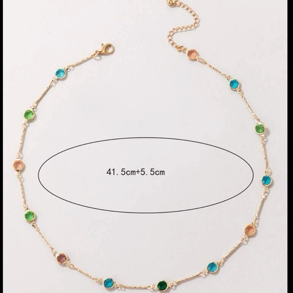 Multicolored Crystal Necklace - Picture 5 of 5